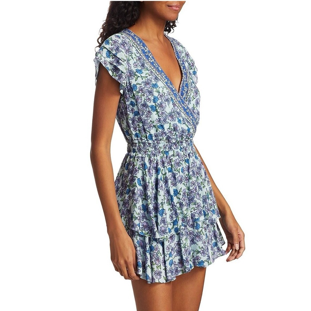 ALICE + OLIVIA 
Marissa Floral Wrap Skort Romper - Picture 2 of 8